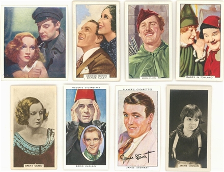 1925-39 Film Scene-Themed Tobacco Cards Complete Sets Collection (8 Different) Featuring Numerous Movie Superstars